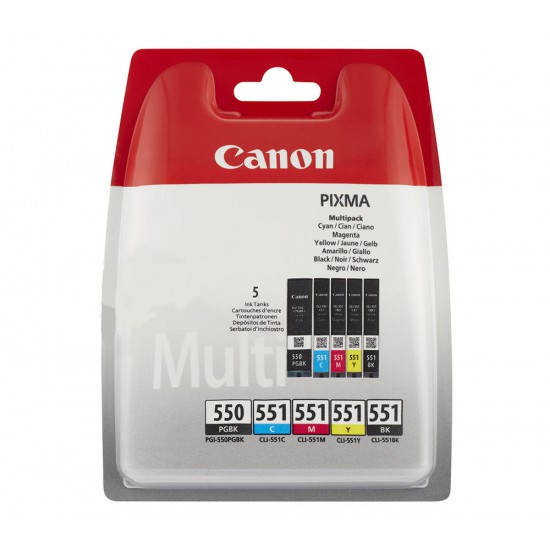 Canon PGI-550 + CLI-551 Multi-5 Pack cartridges (ORIGINEEL)
