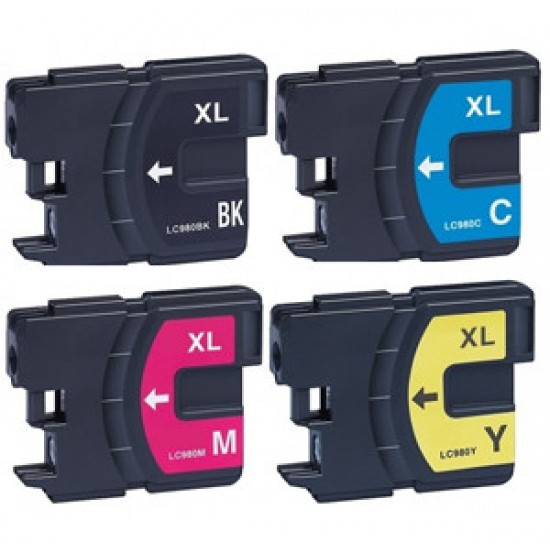 Brother LC-980 XL (4-Pack) (huismerk) 